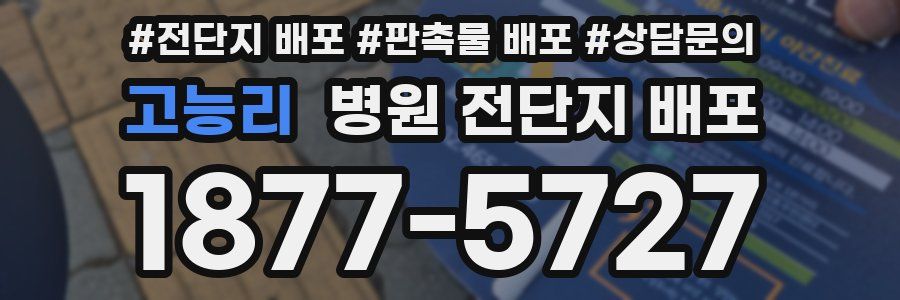 고능리 병원 전단지 배포