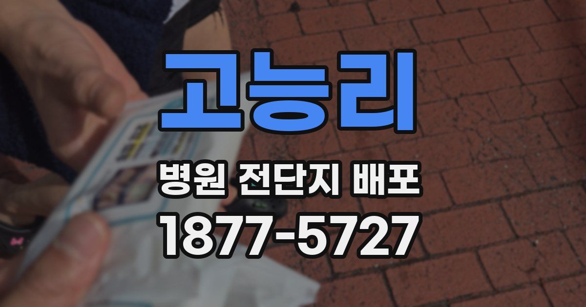 고능리 병원 전단지 배포