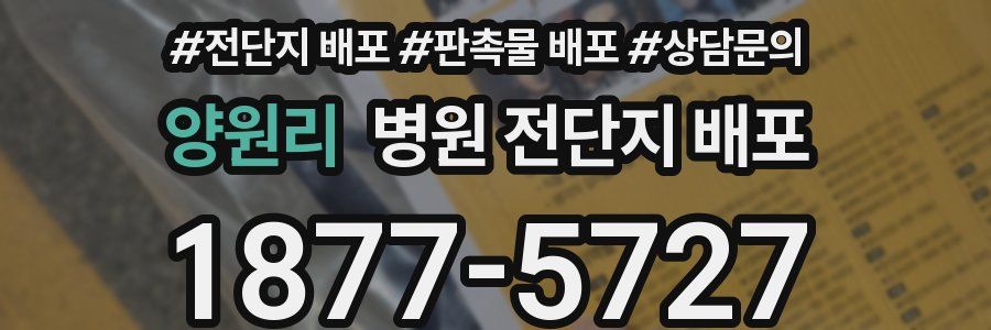 양원리 병원 전단지 배포
