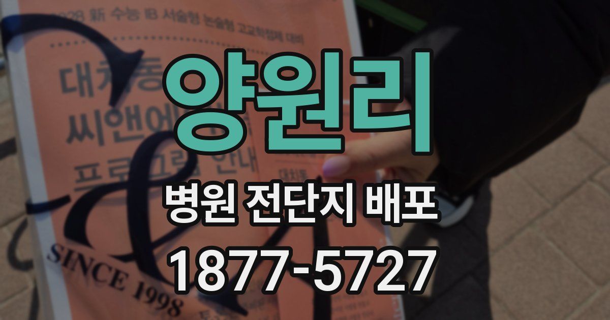 양원리 병원 전단지 배포