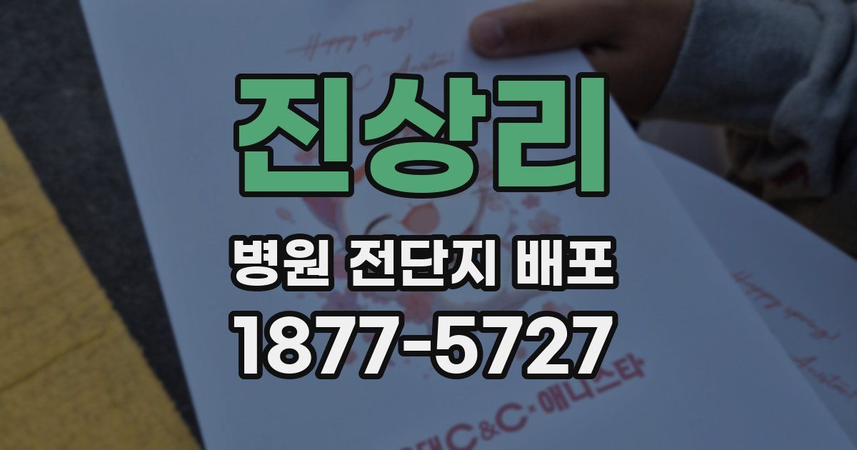 진상리 병원 전단지 배포