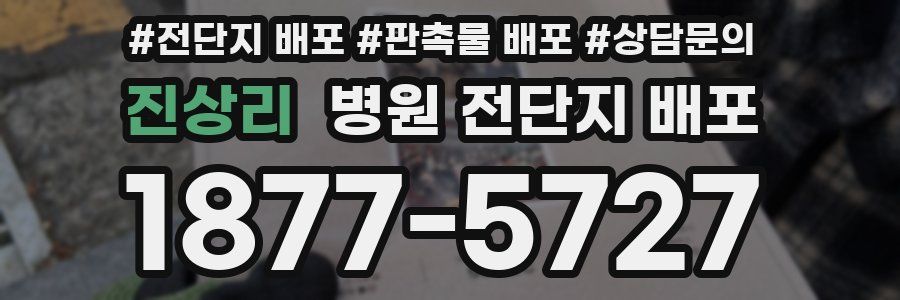 진상리 병원 전단지 배포