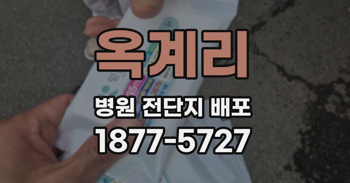 옥계리 병원 전단지 배포