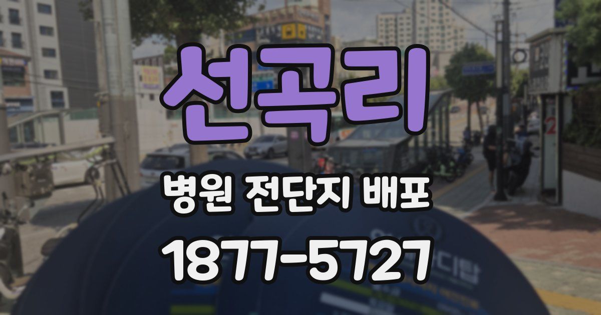 선곡리 병원 전단지 배포