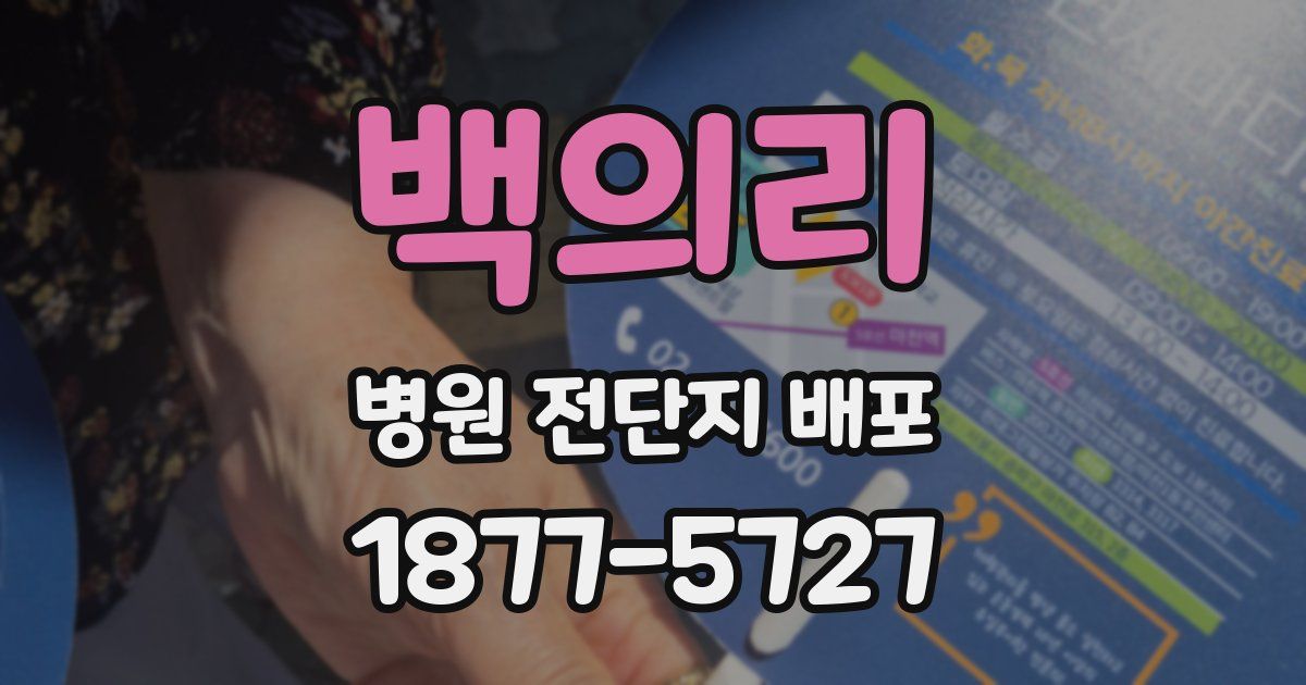 백의리 병원 전단지 배포
