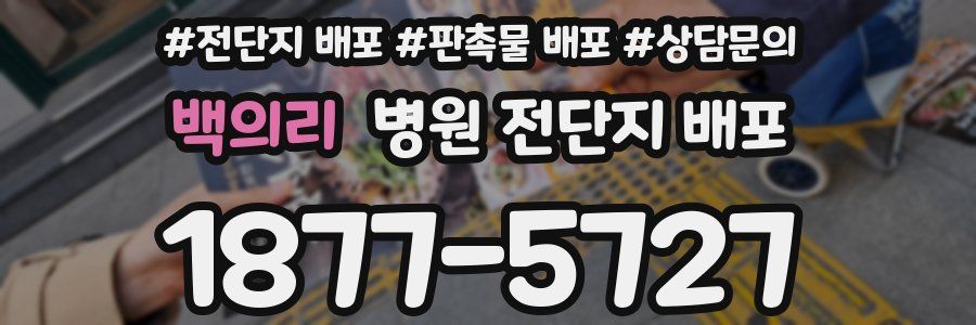 백의리 병원 전단지 배포