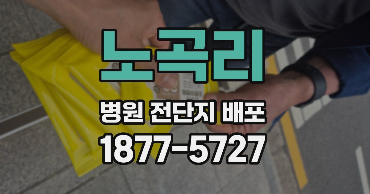 노곡리 병원 전단지 배포