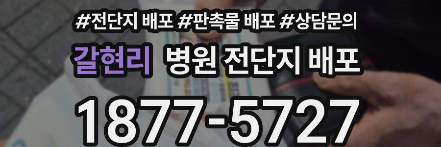 갈현리 병원 전단지 배포