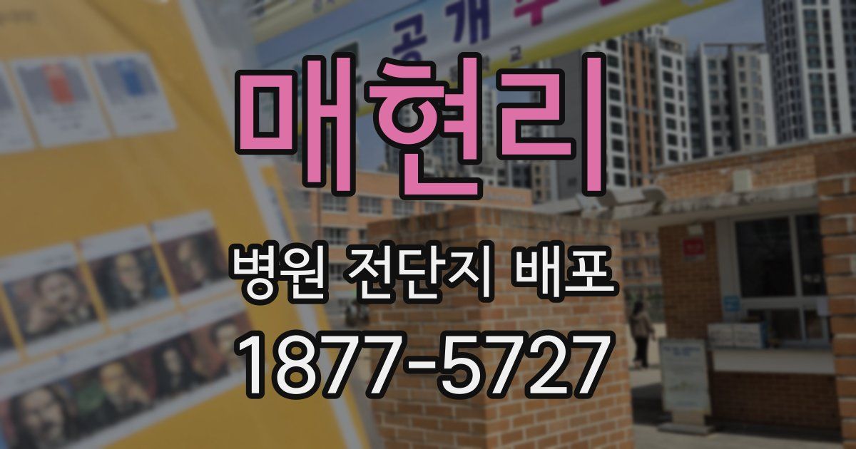 매현리 병원 전단지 배포