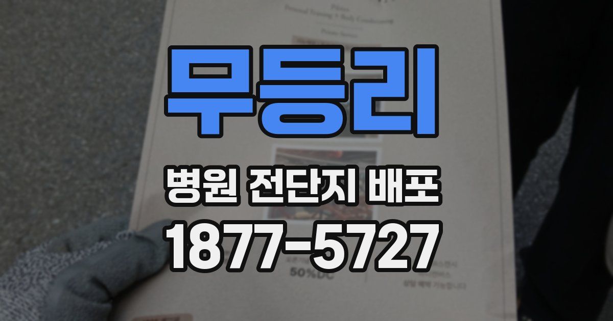 무등리 병원 전단지 배포