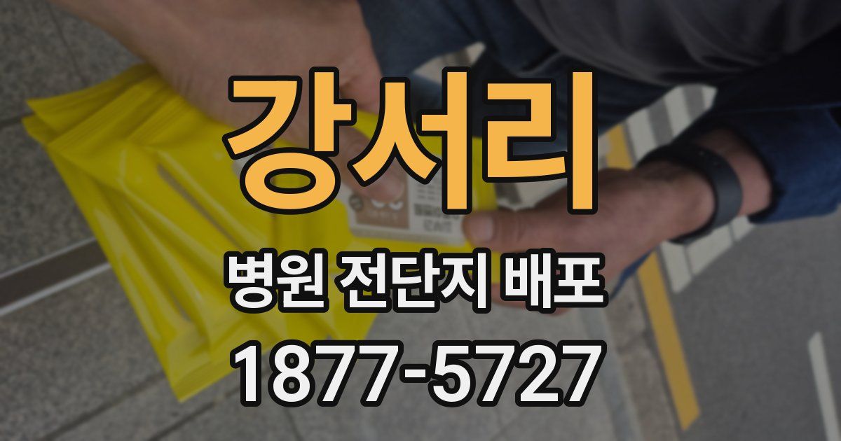 강서리 병원 전단지 배포