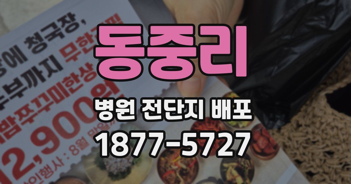 동중리 병원 전단지 배포