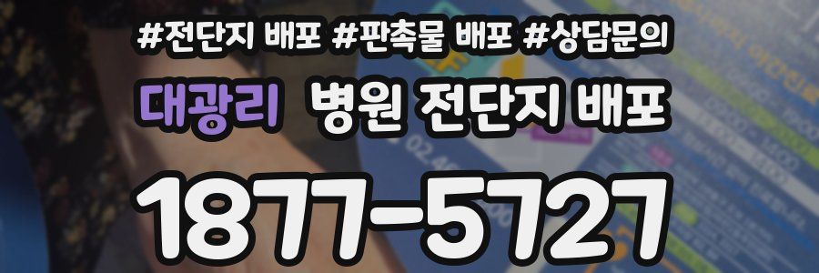 대광리 병원 전단지 배포