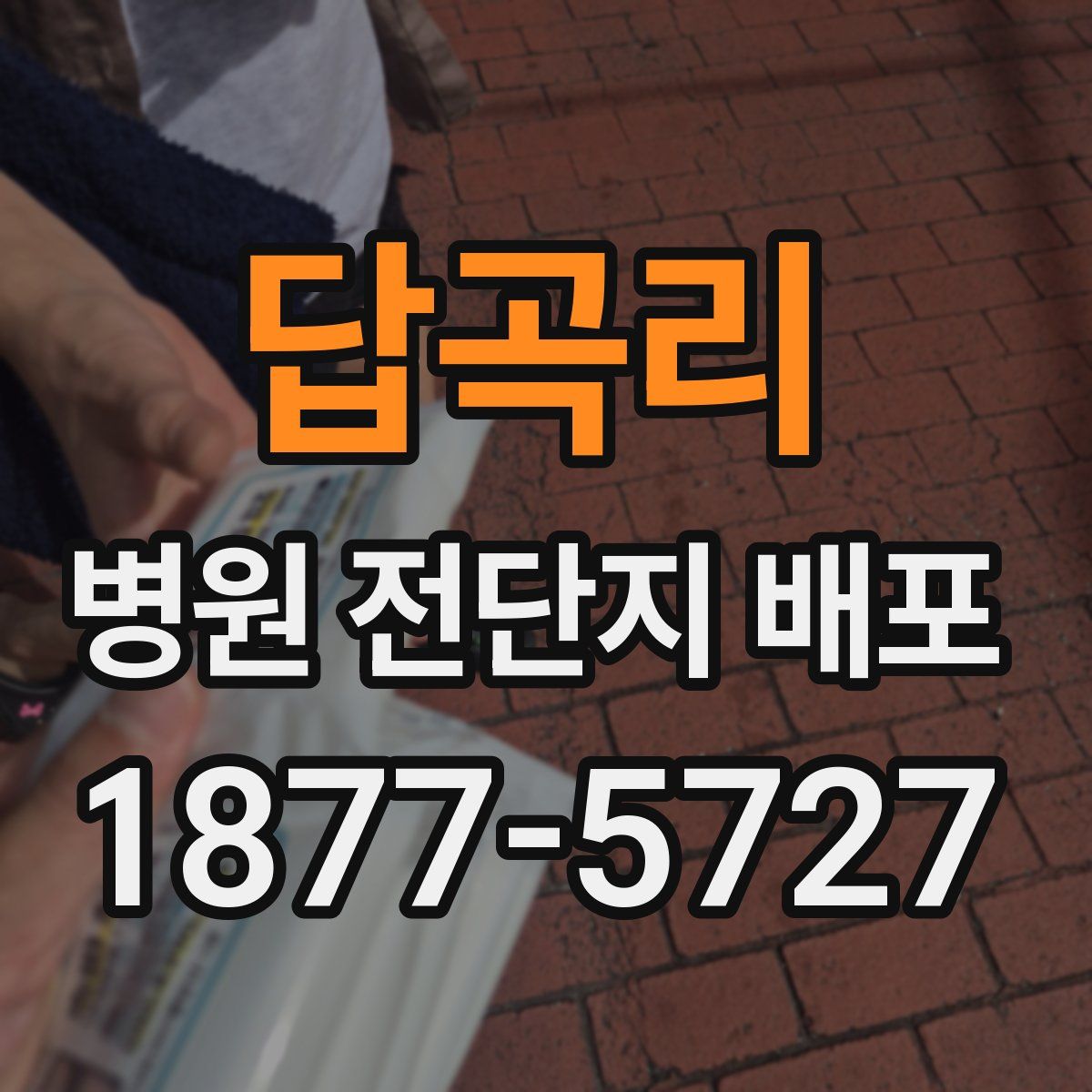 답곡리 병원 전단지 배포