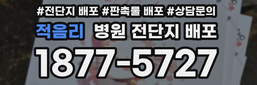 적음리 병원 전단지 배포