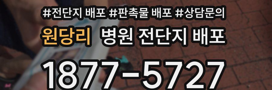 원당리 병원 전단지 배포