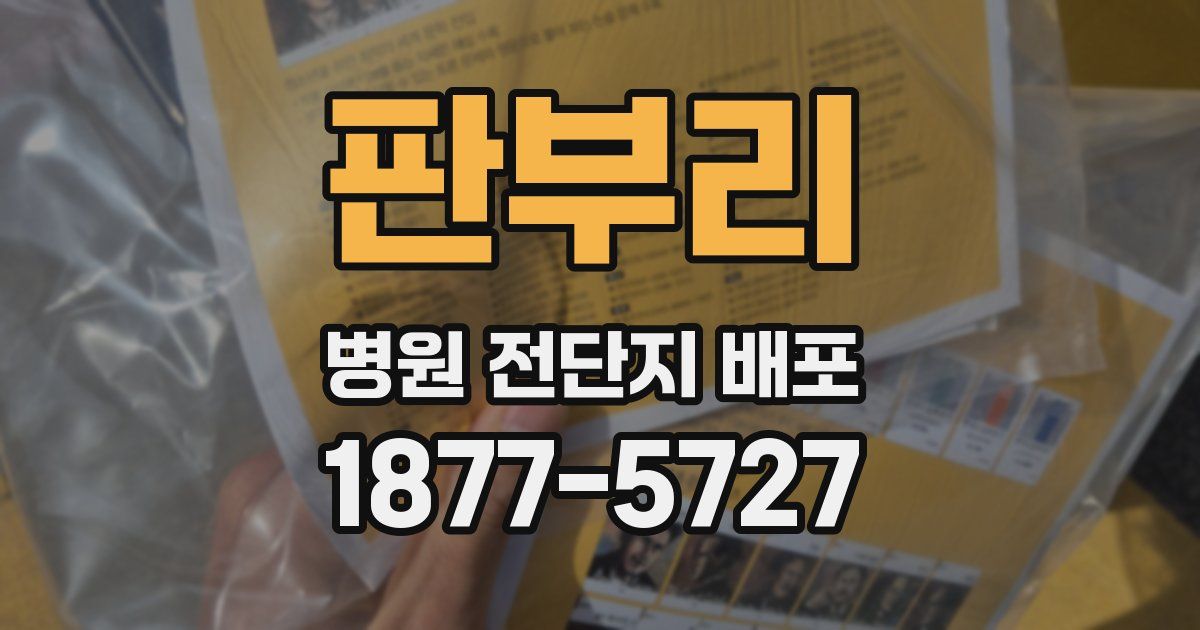 판부리 병원 전단지 배포