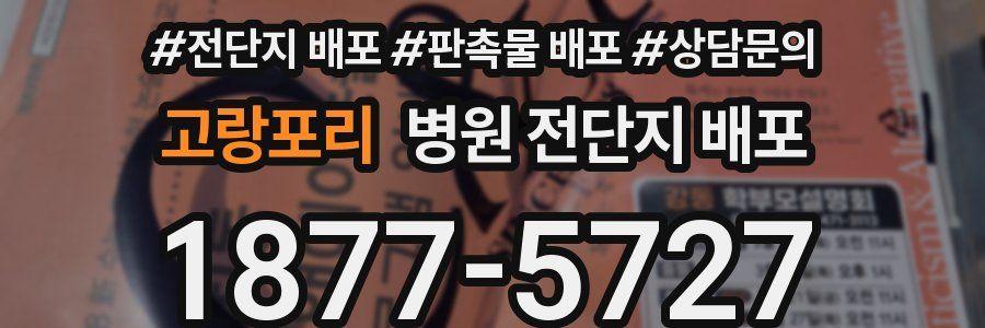 고랑포리 병원 전단지 배포