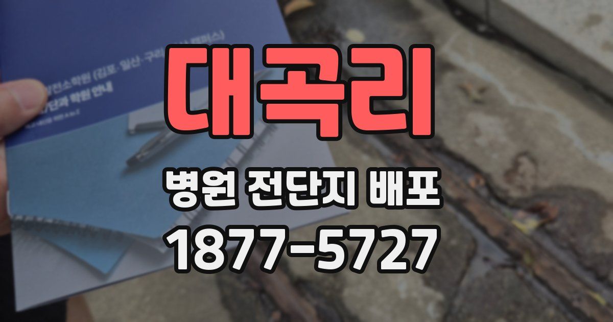 대곡리 병원 전단지 배포