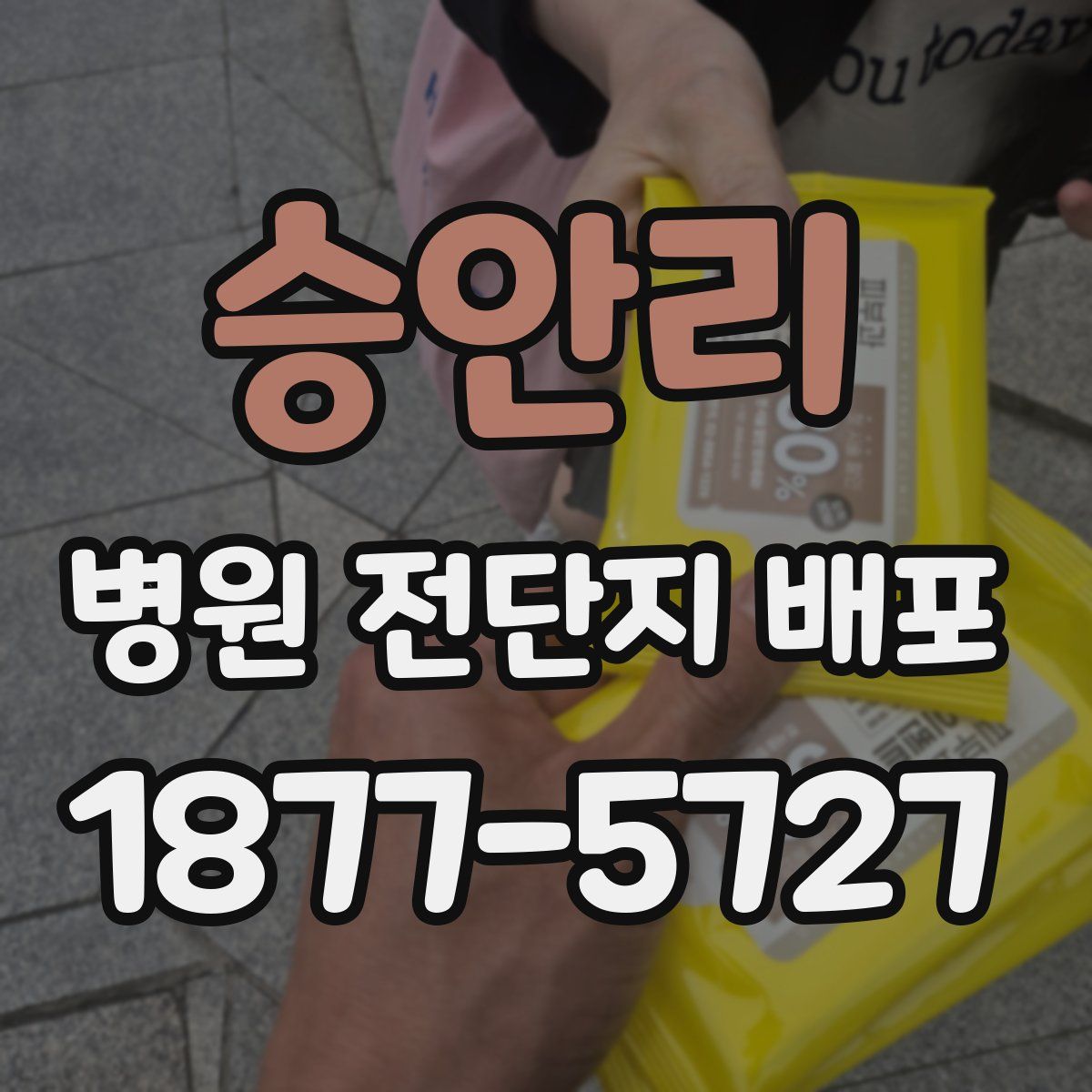 승안리 병원 전단지 배포