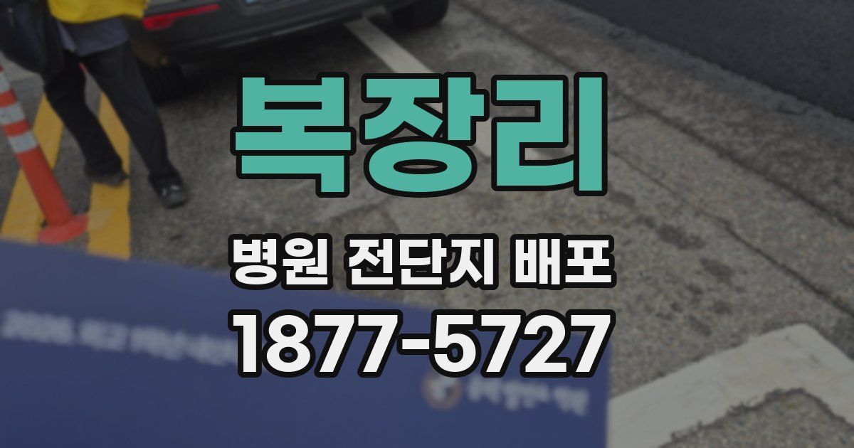 복장리 병원 전단지 배포