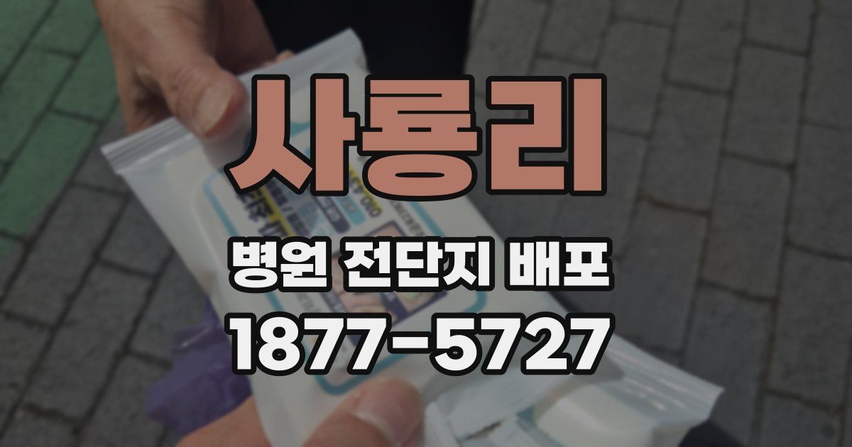 사룡리 병원 전단지 배포