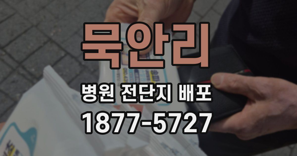 묵안리 병원 전단지 배포