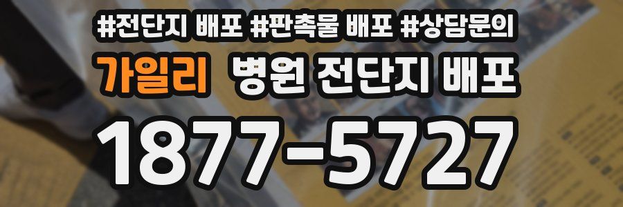 가일리 병원 전단지 배포