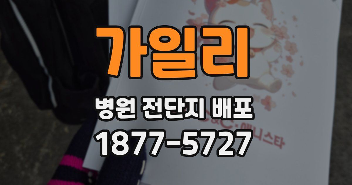 가일리 병원 전단지 배포