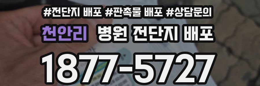 천안리 병원 전단지 배포