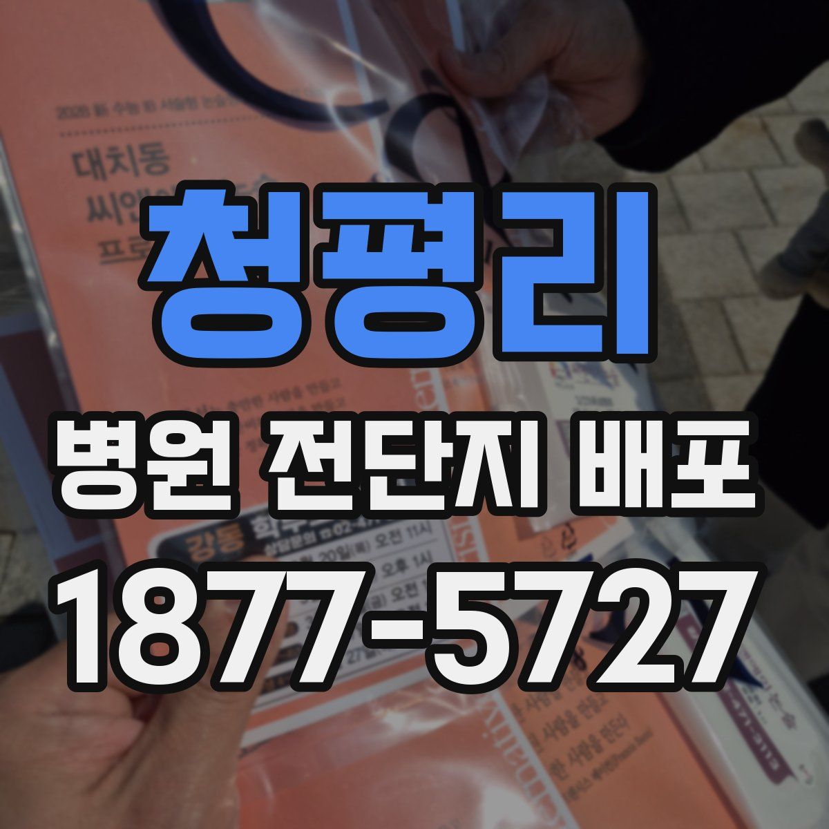 청평리 병원 전단지 배포