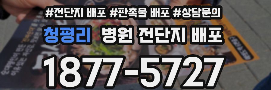청평리 병원 전단지 배포