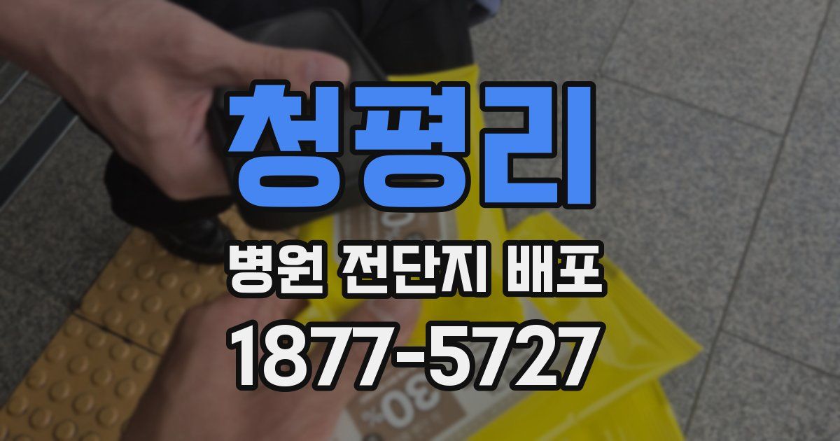 청평리 병원 전단지 배포
