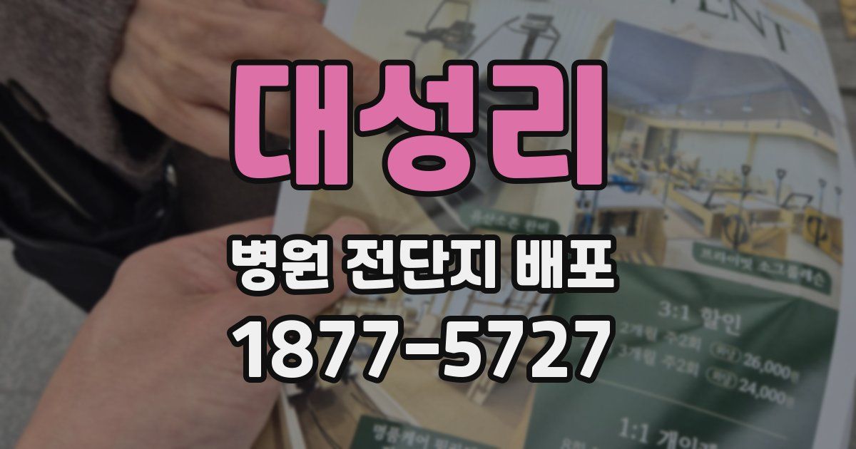 대성리 병원 전단지 배포