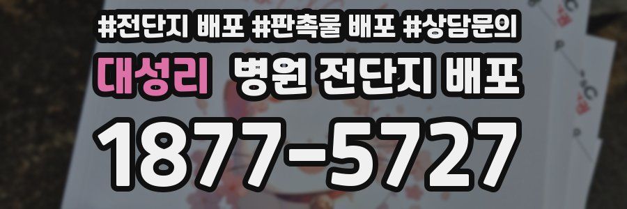 대성리 병원 전단지 배포