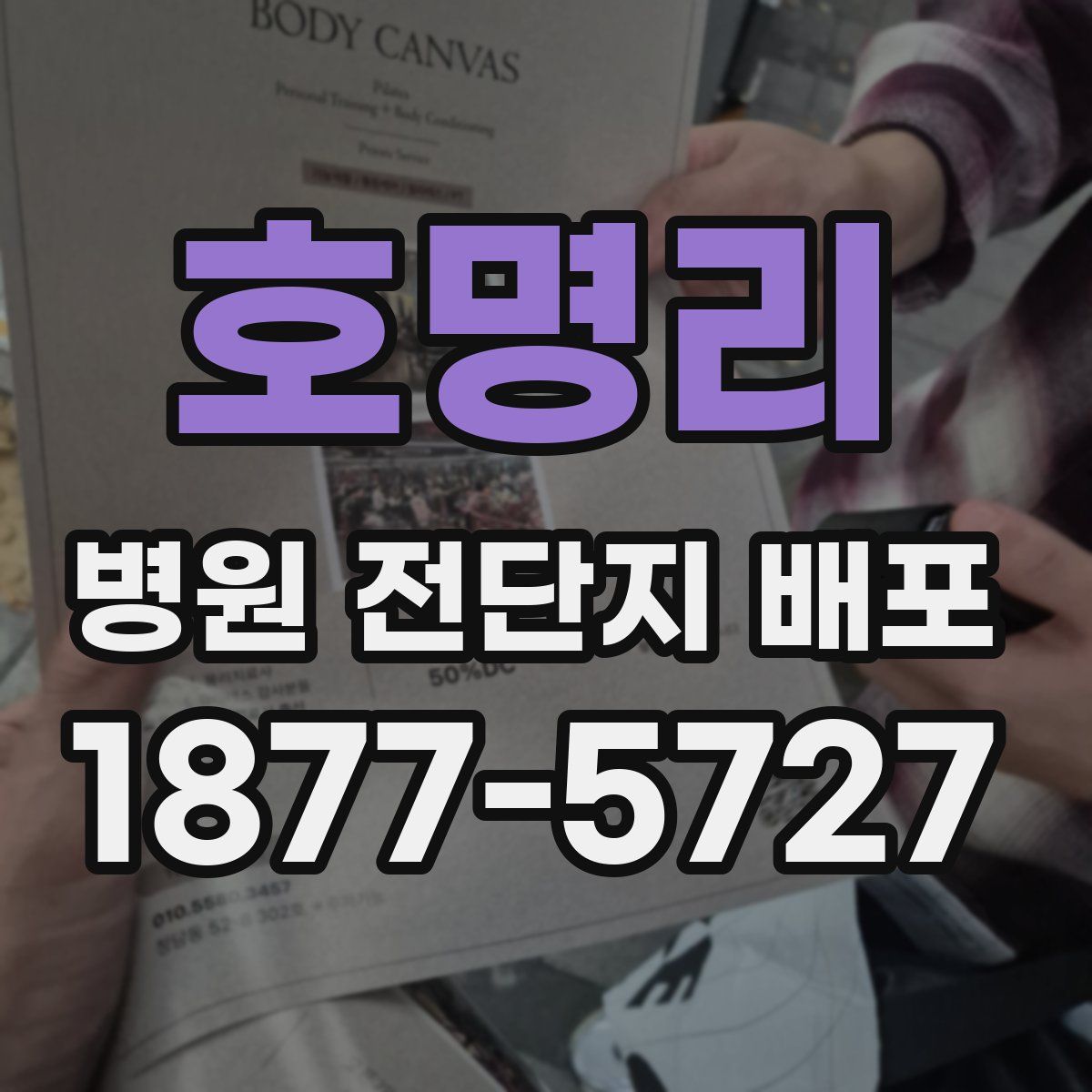 호명리 병원 전단지 배포