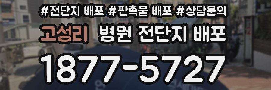 고성리 병원 전단지 배포