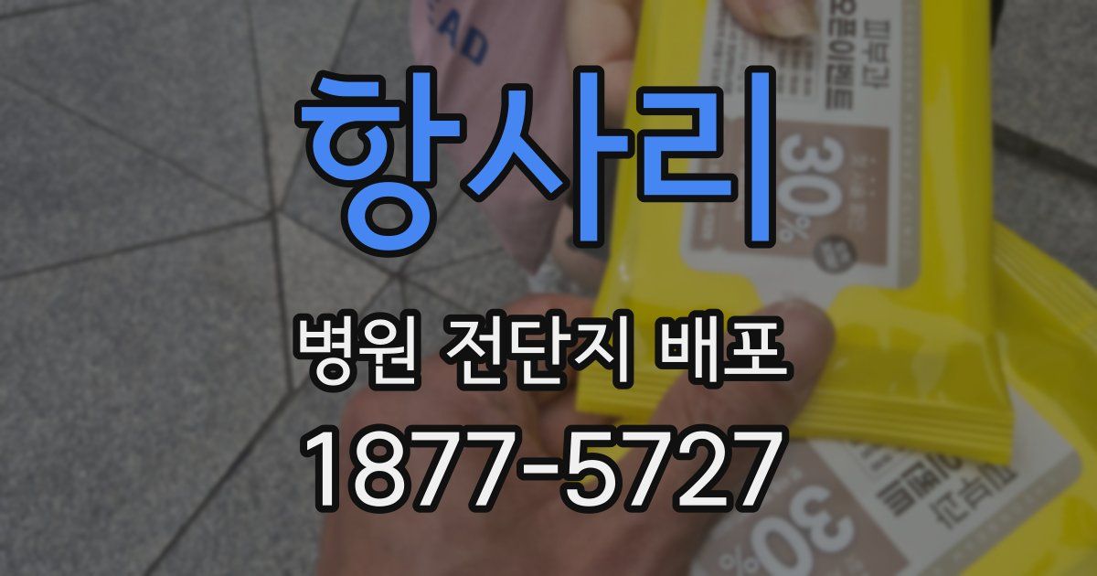 항사리 병원 전단지 배포