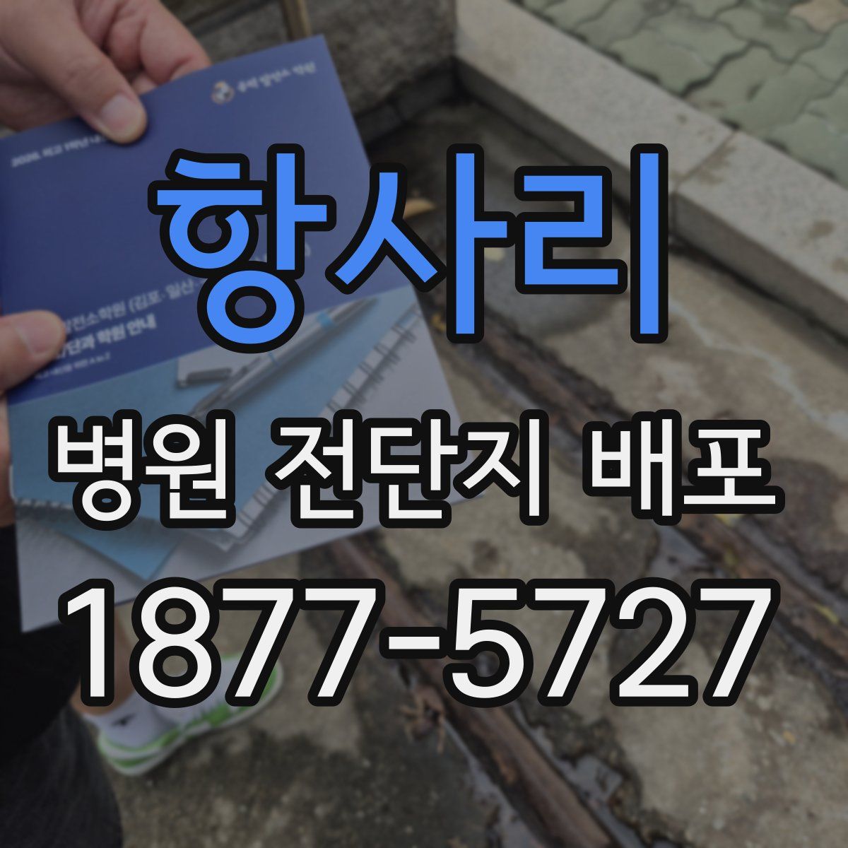 항사리 병원 전단지 배포