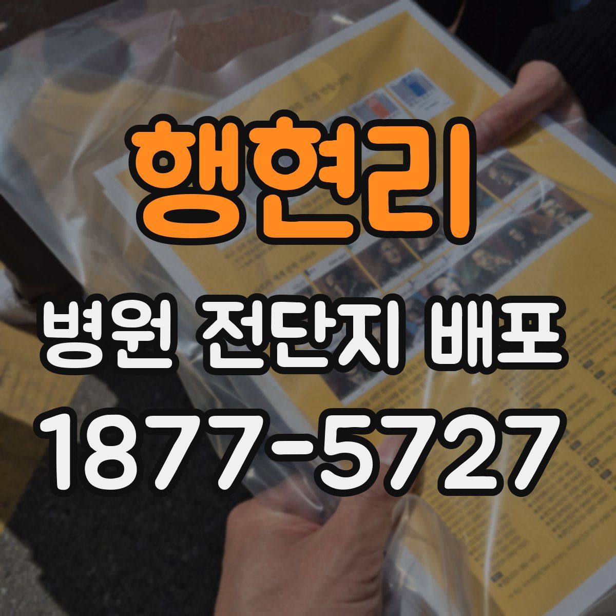 행현리 병원 전단지 배포