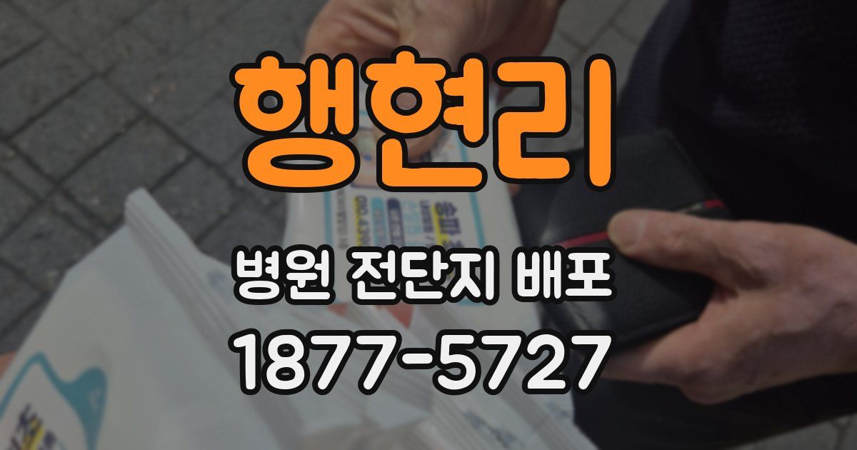 행현리 병원 전단지 배포