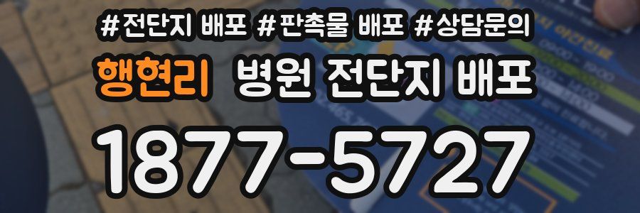 행현리 병원 전단지 배포