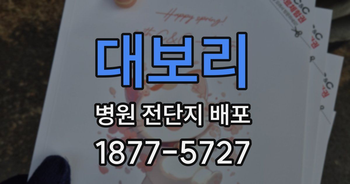 대보리 병원 전단지 배포