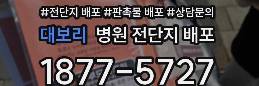 대보리 병원 전단지 배포