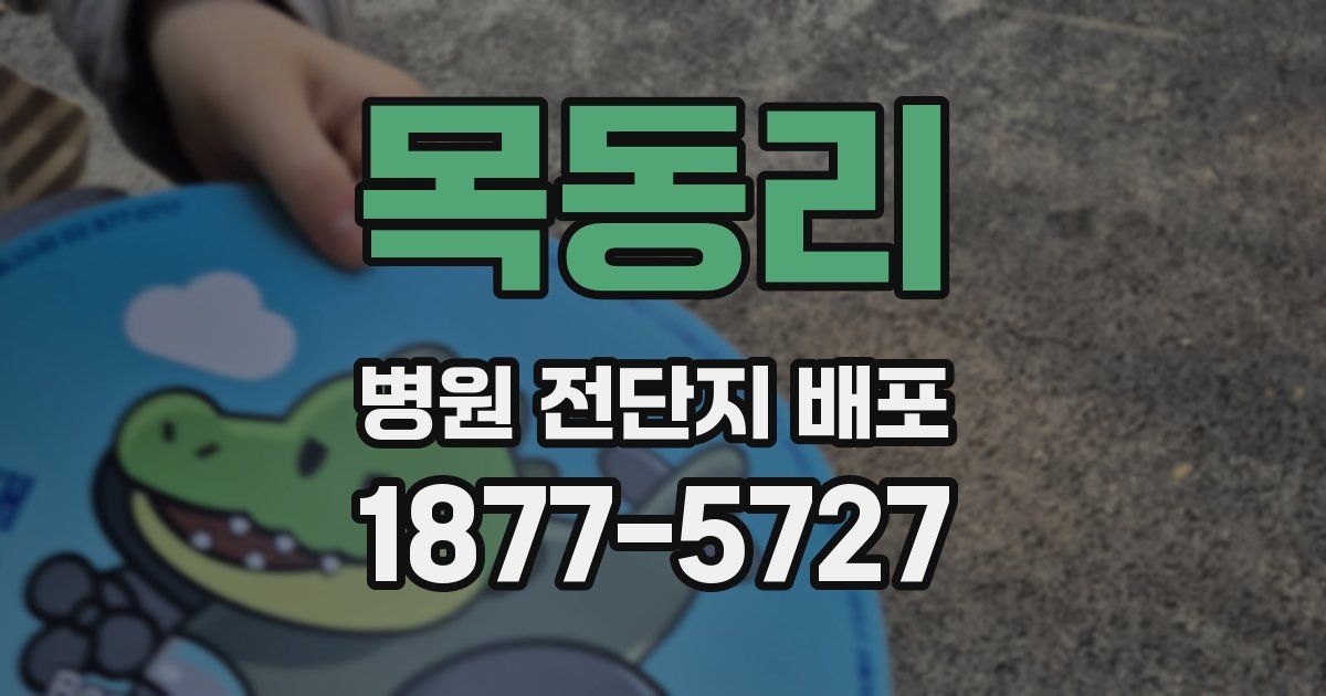 목동리 병원 전단지 배포