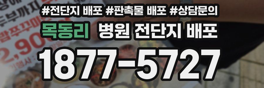 목동리 병원 전단지 배포