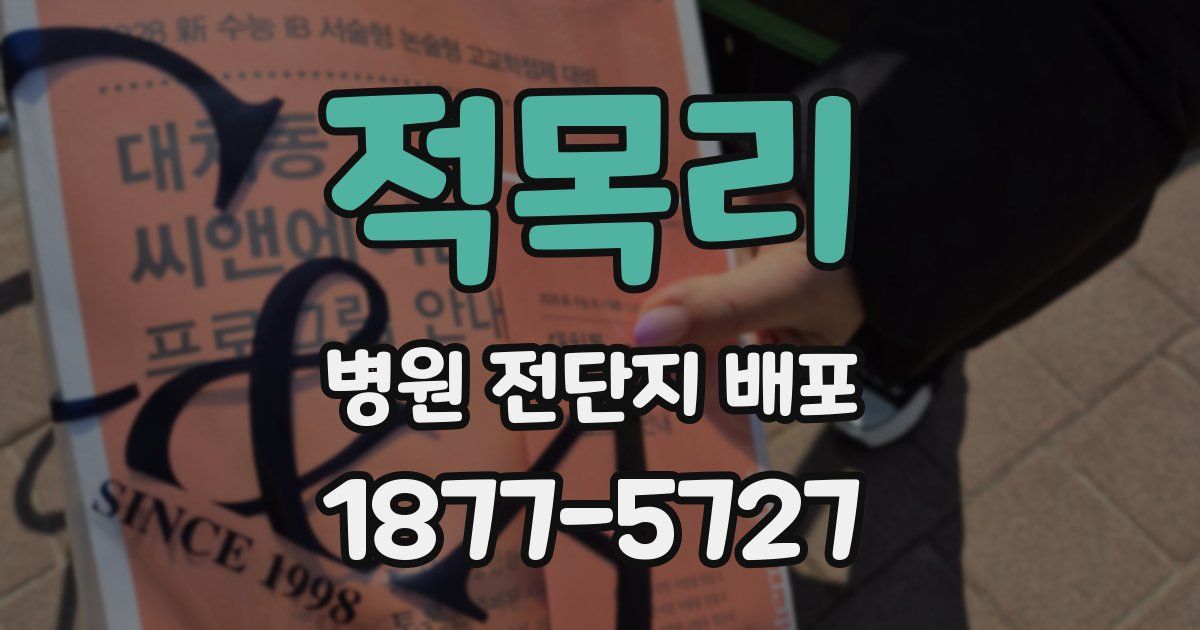 적목리 병원 전단지 배포