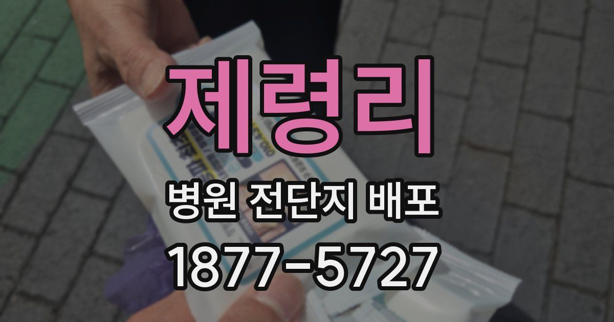 제령리 병원 전단지 배포