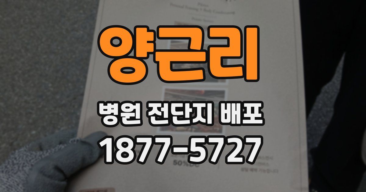 양근리 병원 전단지 배포