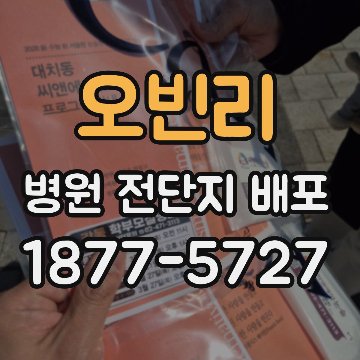 오빈리 병원 전단지 배포